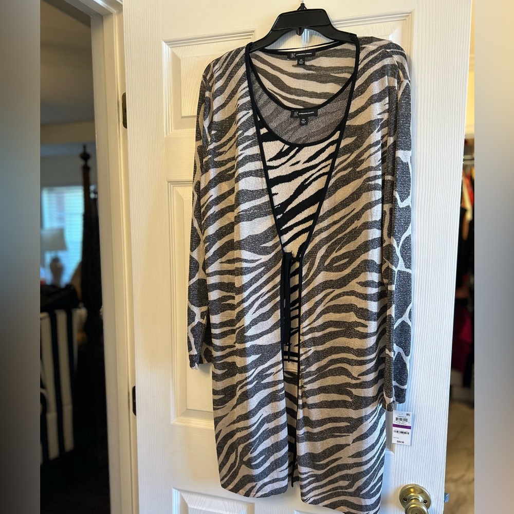 INC International Concepts Animal Print Sweater Set